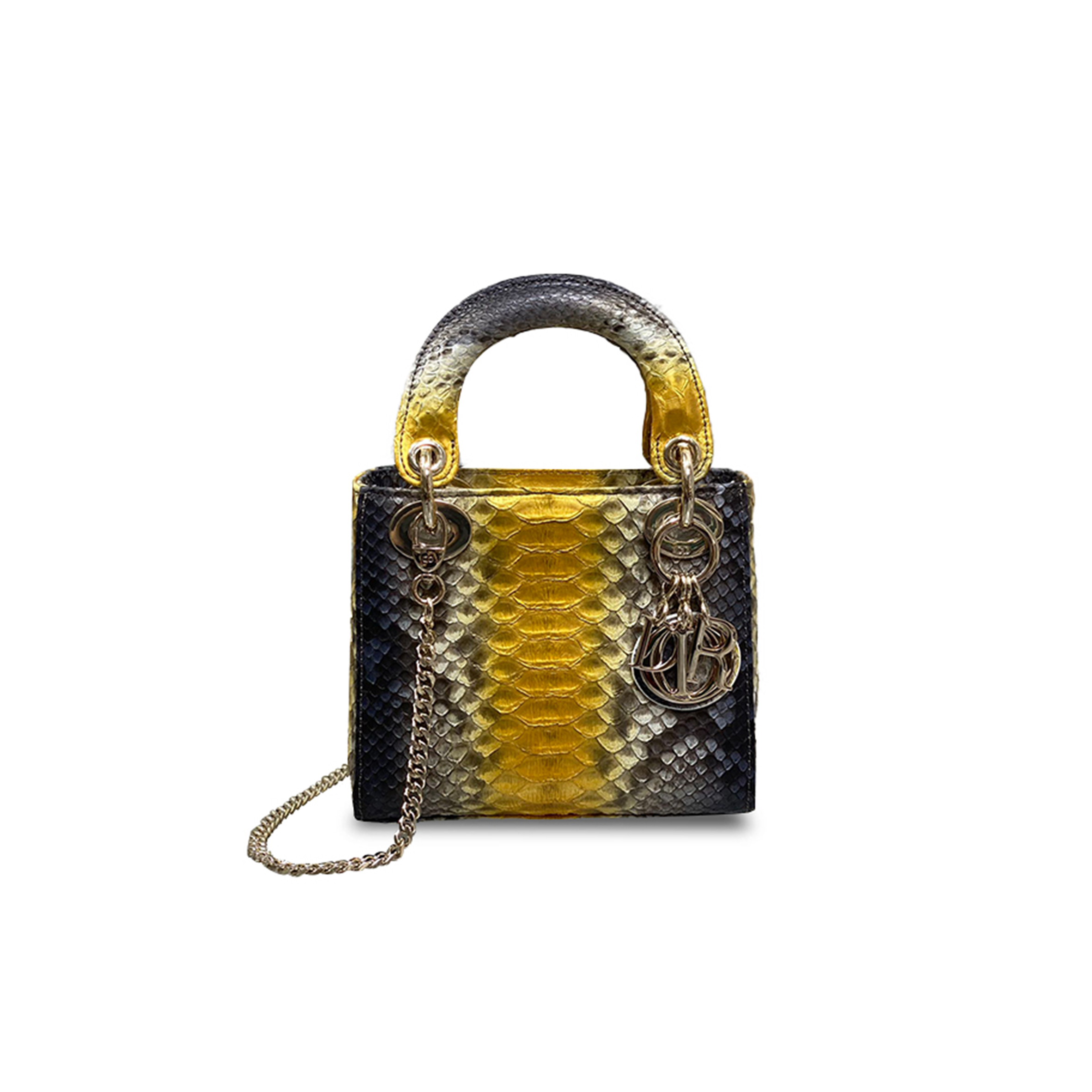 D*or snakeskin mini lady D*or bag (17*15*7cm)